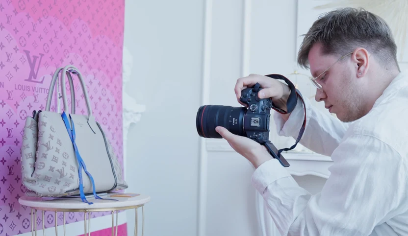 Product photoshoot setup