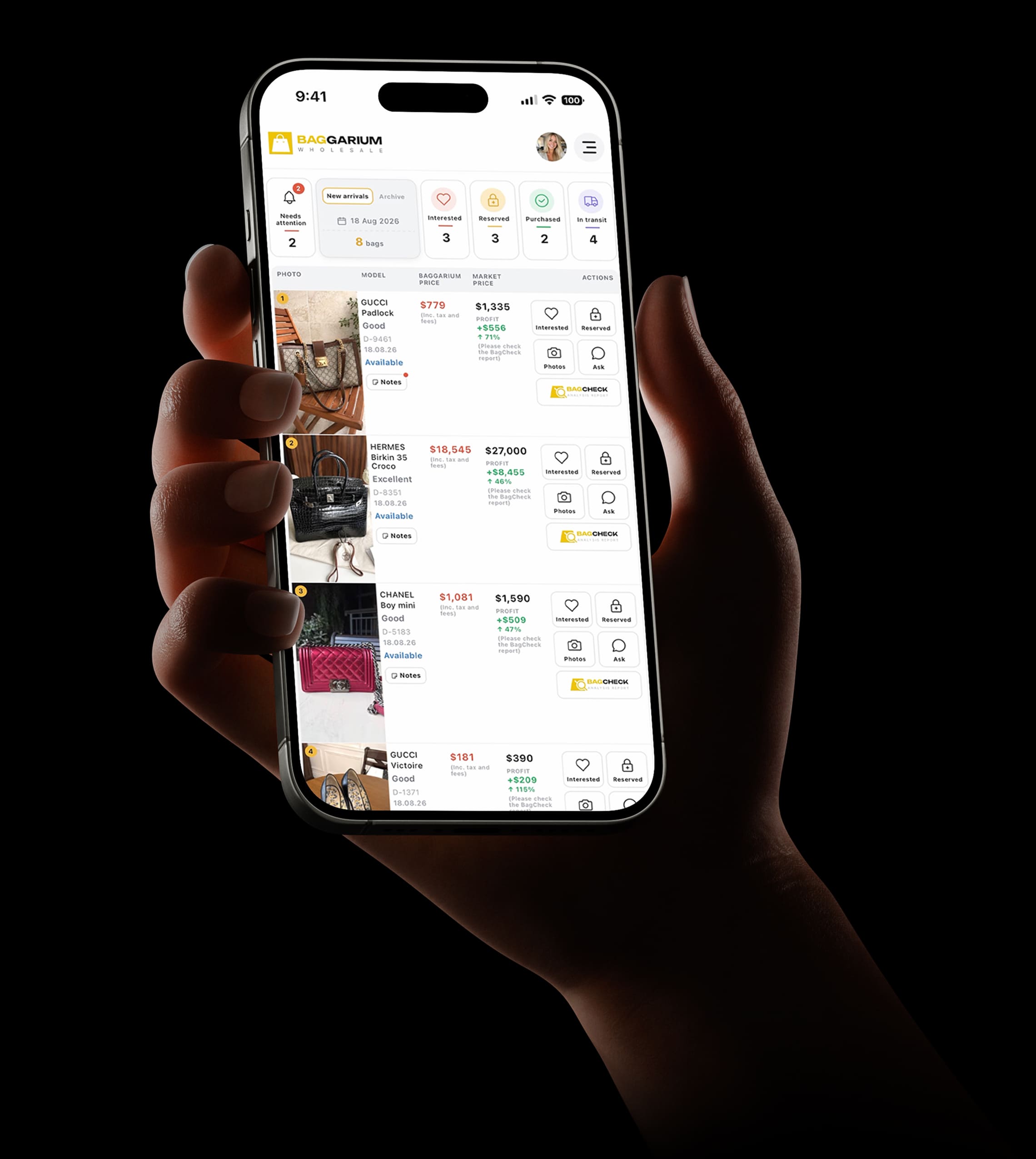 Baggarium CRM preview
